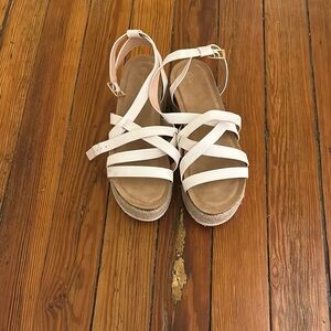 Women's White Strappy Sandals